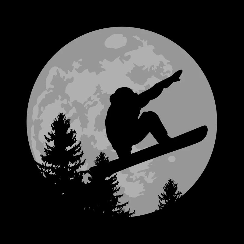 Snowboard Moon Freestyle Snowboarding Gift