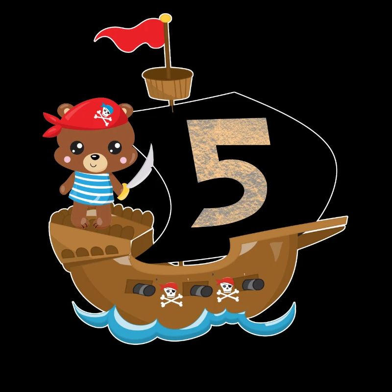Geburtstag 5 Jahre Pirat Geburtstagsshirt Geschenk