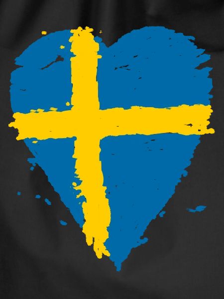 Sweden flag heart