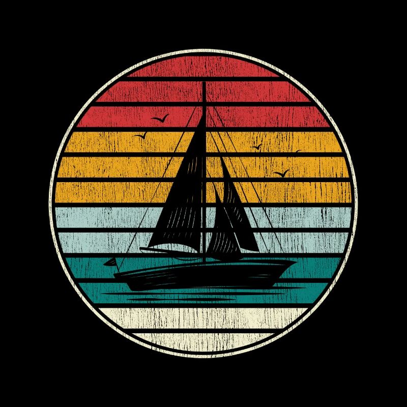 Retro sailing boat