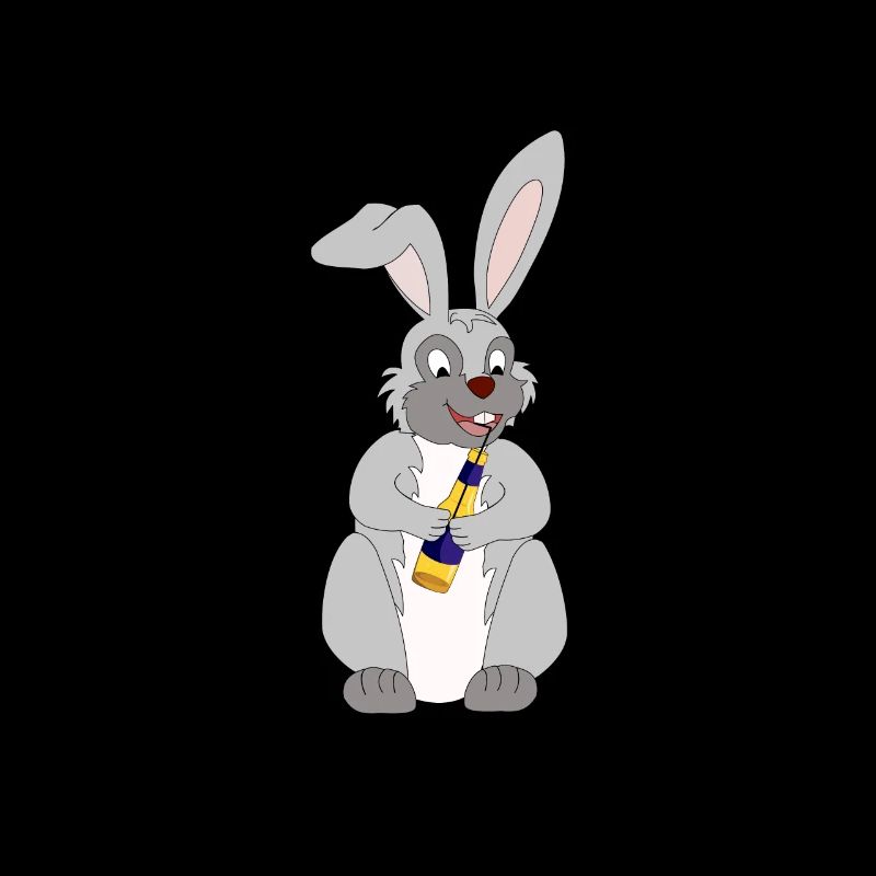 Hase Bier Osterhase Biertrinker Geschenk Ostern