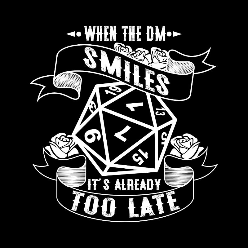 Retro DM Smiles Tabletop Gaming Gift Dragons D20
