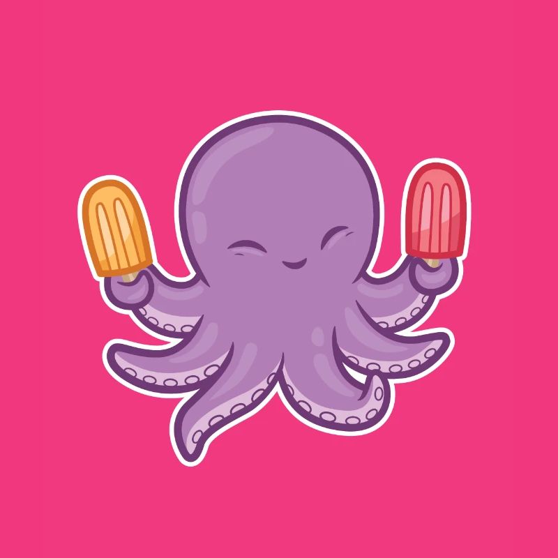 Octopus octopus octopus crème glacée nourriture crème glacée amour