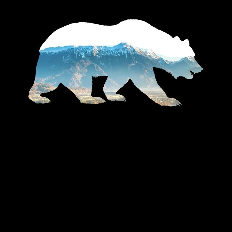 Umweltschutz Bear trees mountains stay wild