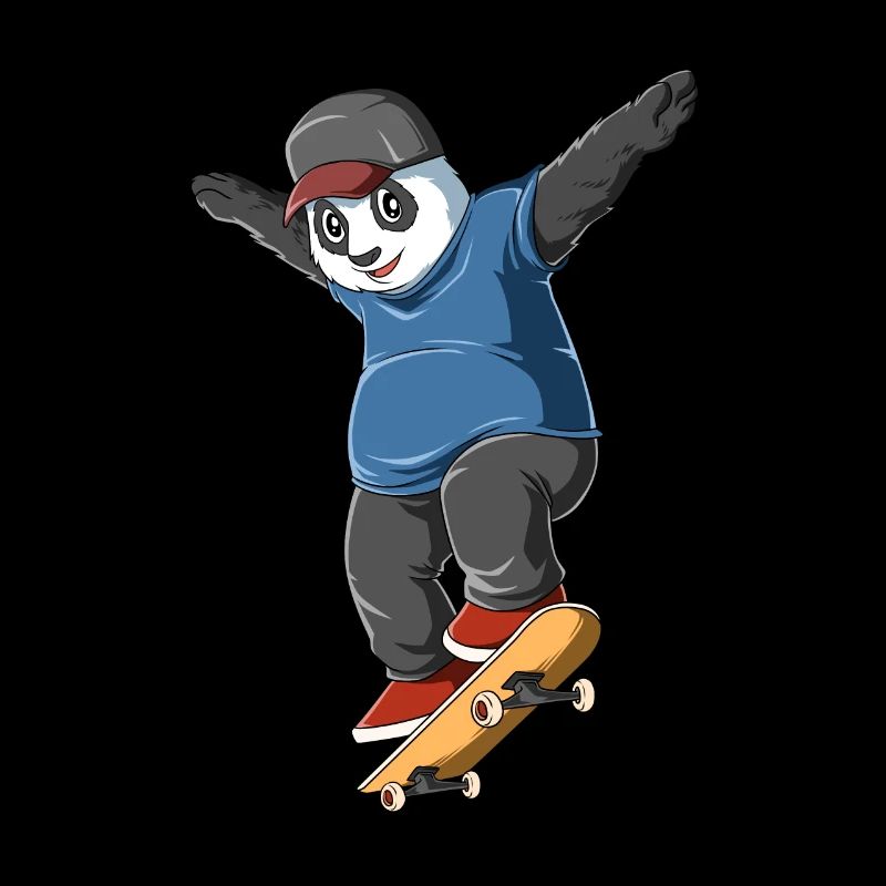 Panda auf Skateboard - Panda Skater