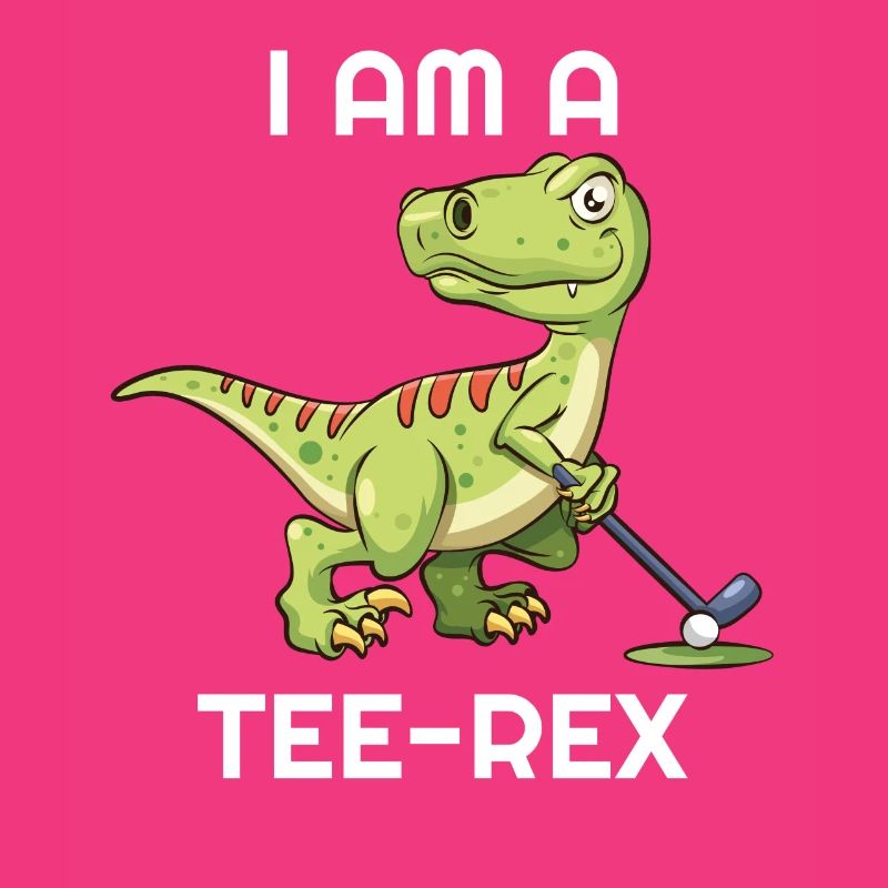 Ich Bin Ein Tee Rex Dinosaurier Golfen Golfer