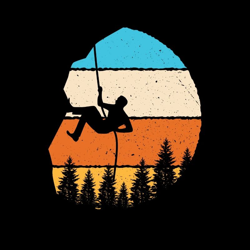 Rock climber climbing bouldering