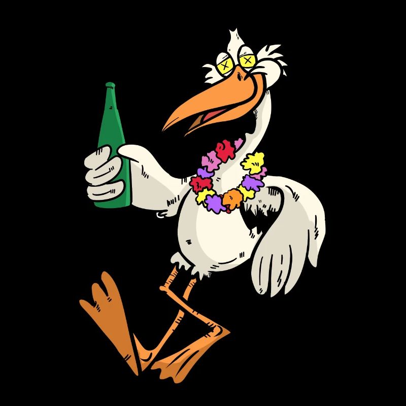 Drunk stork