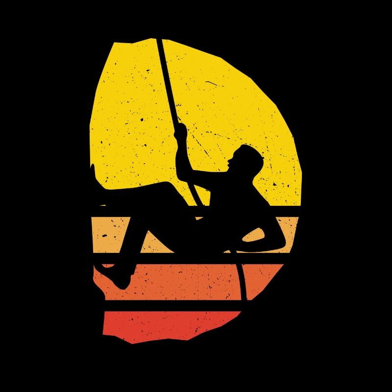 Rock climber climbing bouldering