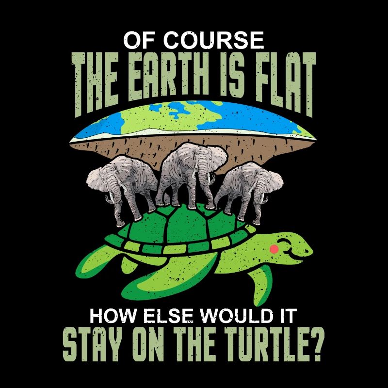 Flat Earth Society turtle elephant gift