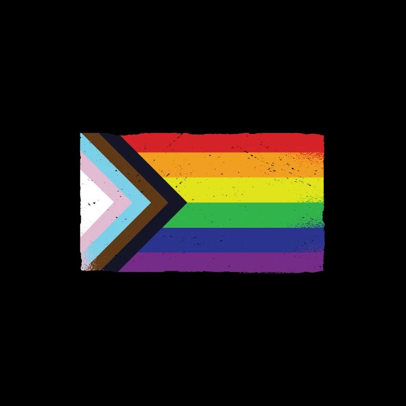 LGBTQ Black Pride grunge flag Arc-en-ciel Drapeau