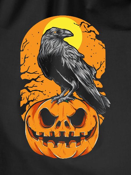 Raven Pumpkin Halloween Scary