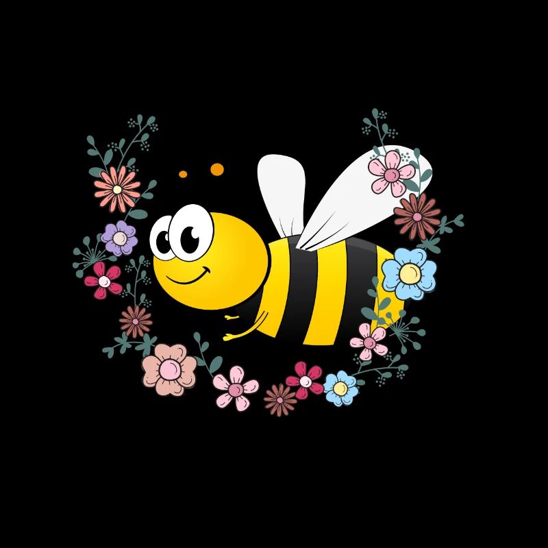 Bee and flowers