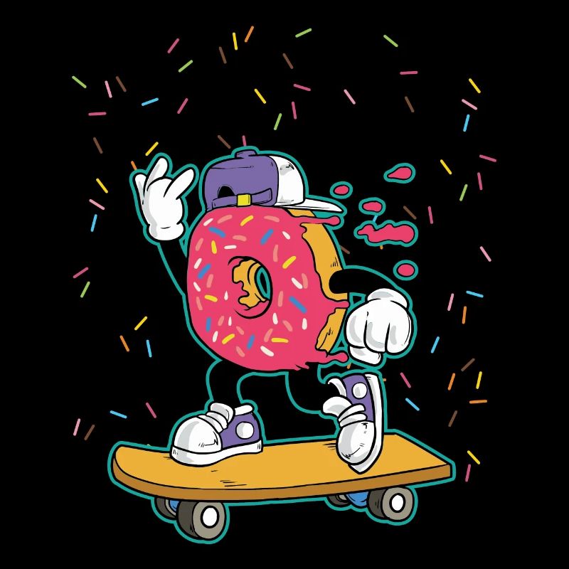 Donut Skateboard - cool skater
