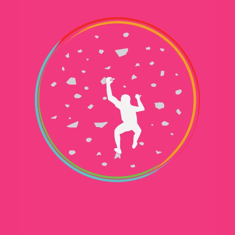 Climbing wall graphic gift climbing climber