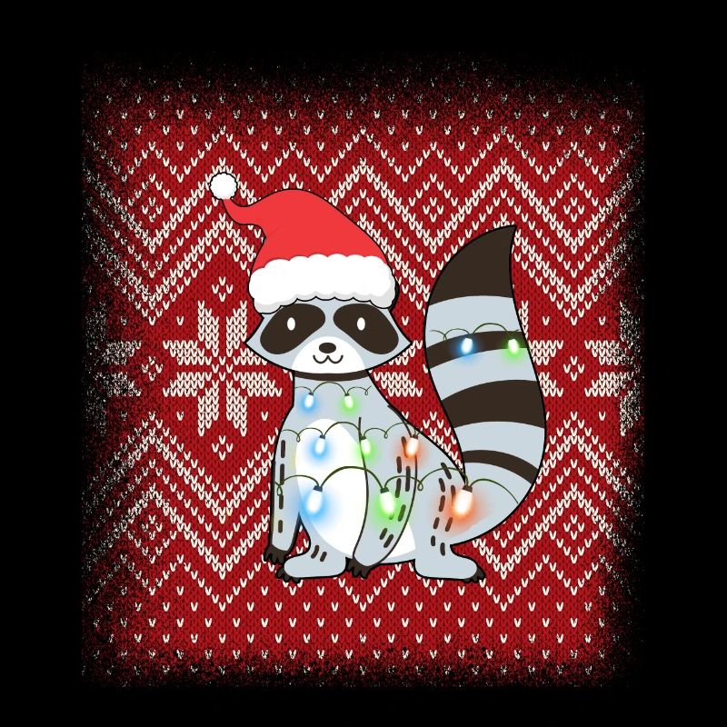 Waschbär Weihnachten