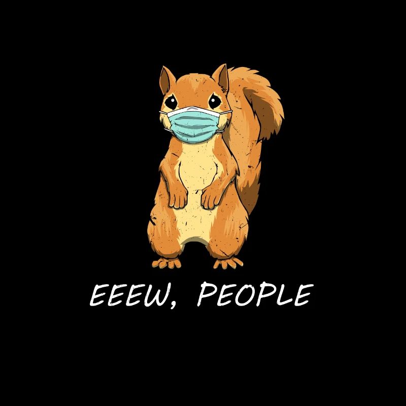 Lustiges Eichhörnchen Retro Party Squirrel Maske