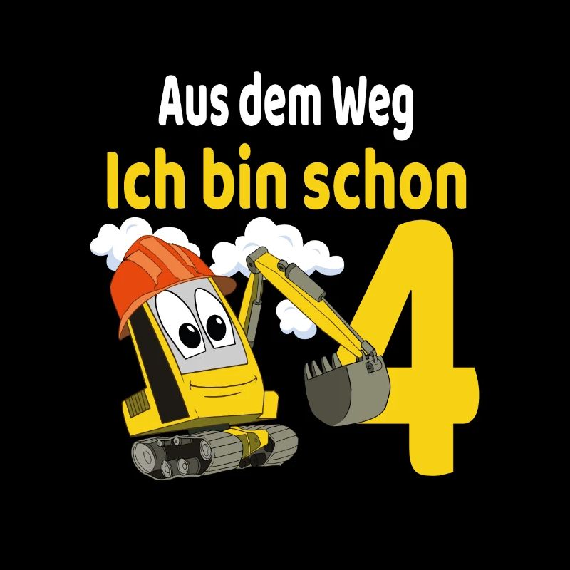 4. Geburtstag Junge Bagger Ich bin schon 4
