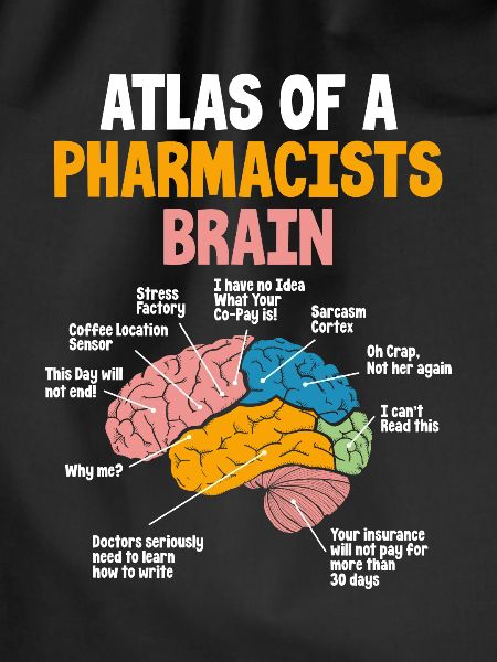 Pharmacists brain Pharmacy Technician Stud