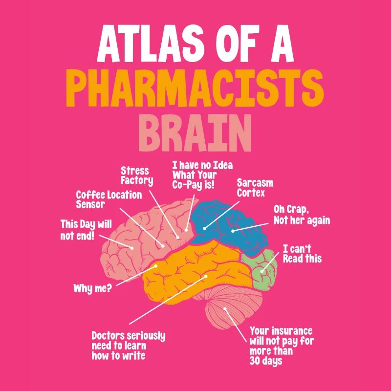 Pharmacists brain Pharmacy Technician Stud