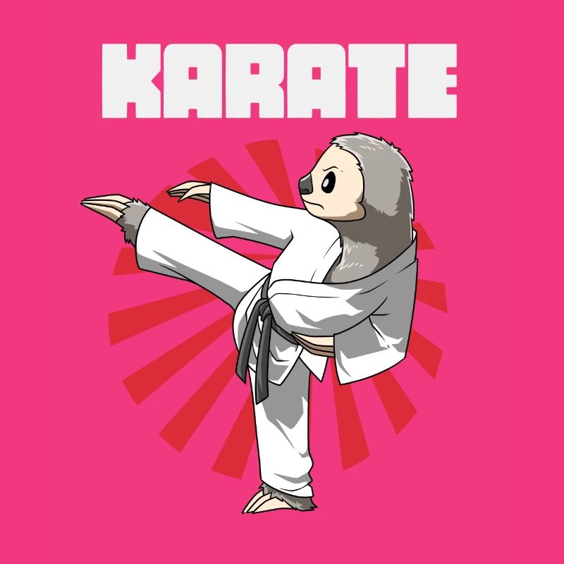 Funny Sloth Karate Gift
