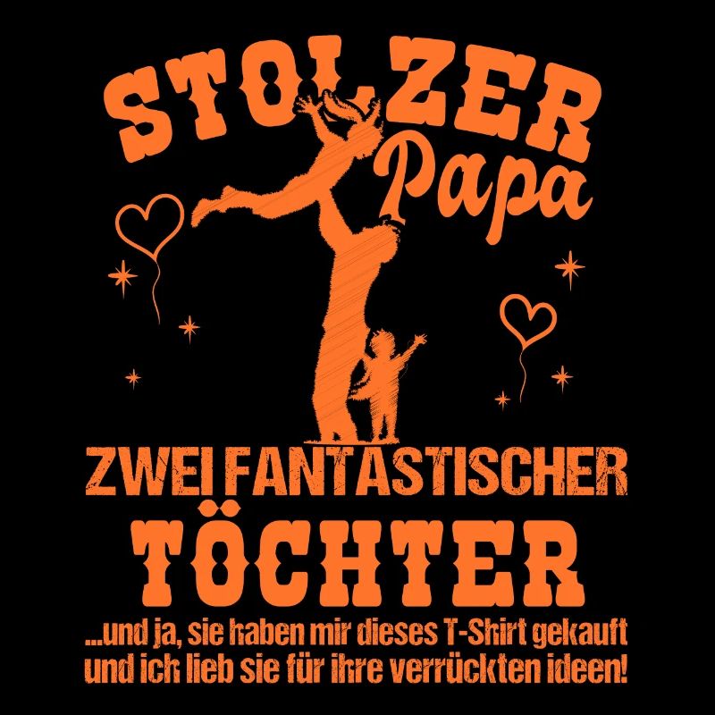 Stolzer Papa zwei Töchter