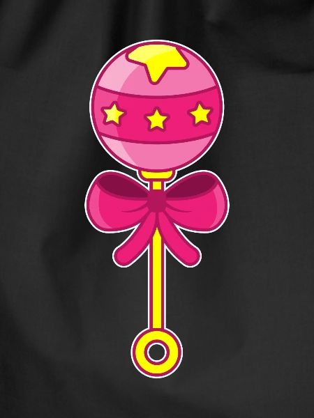 Pink baby rattle