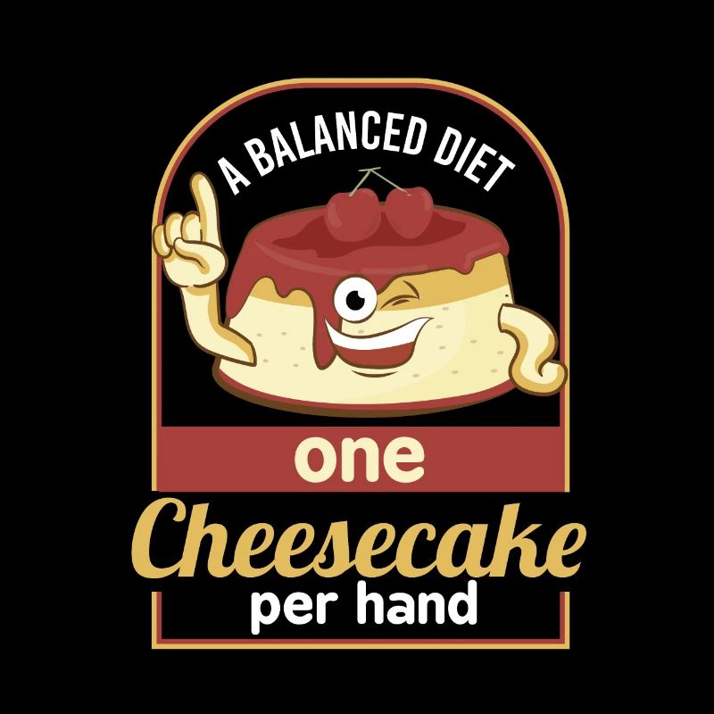Cheesecake Day Balanced Diet Funny Cheese Cake Per