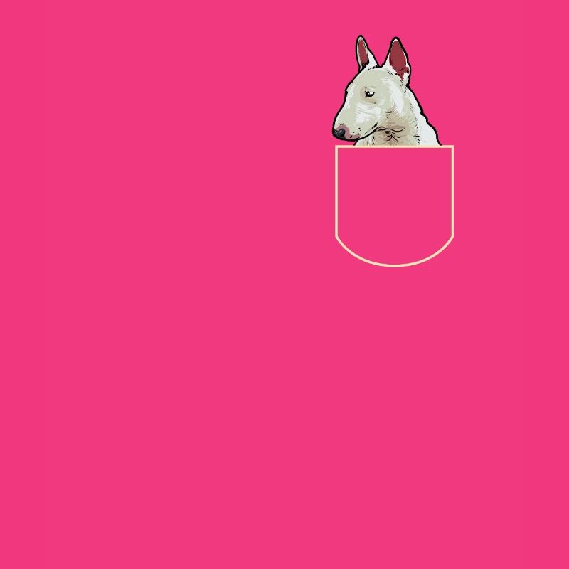 Bullterrier In Der Brusttasche Hunde Geschenkidee