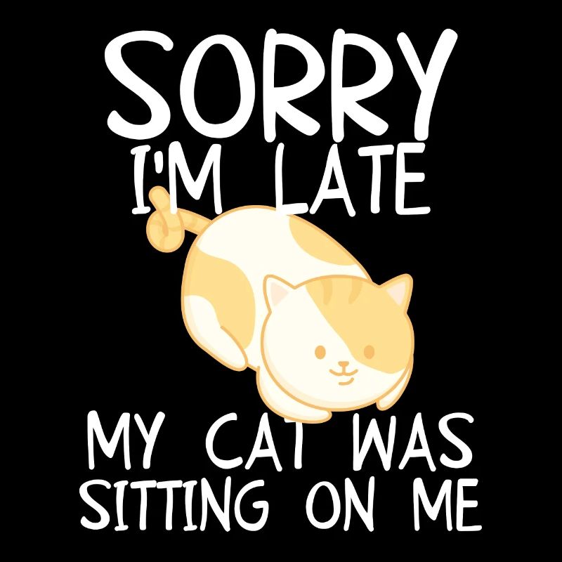 Désolé je suis en retard, mon chat était assis sur moi