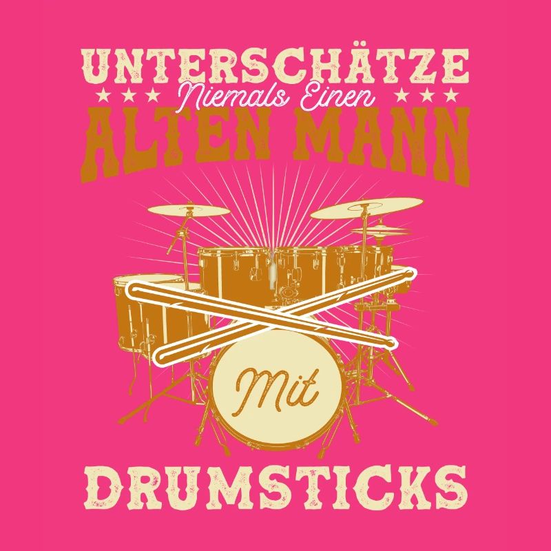 Alter Mann Drumsticks Schlagzeug Geschenk