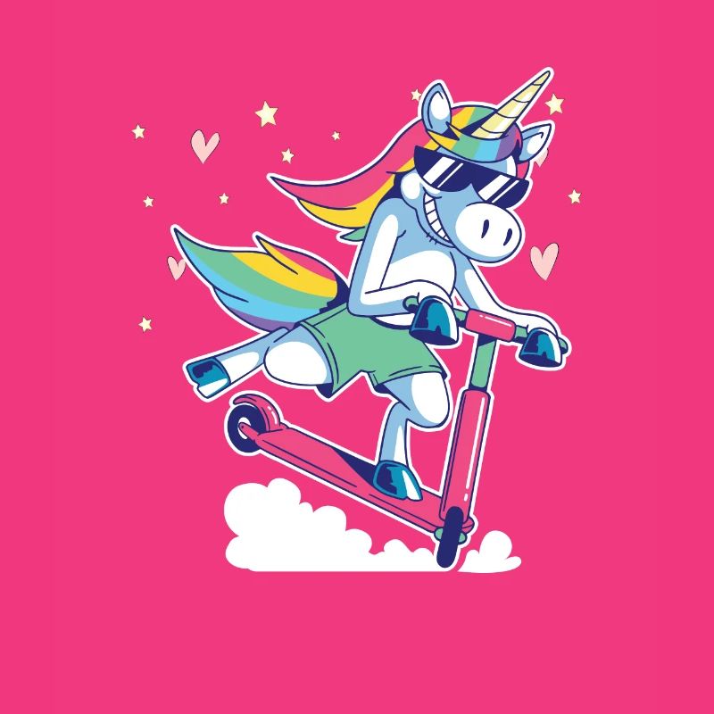 Tretroller Einhorn Roller Geschenk