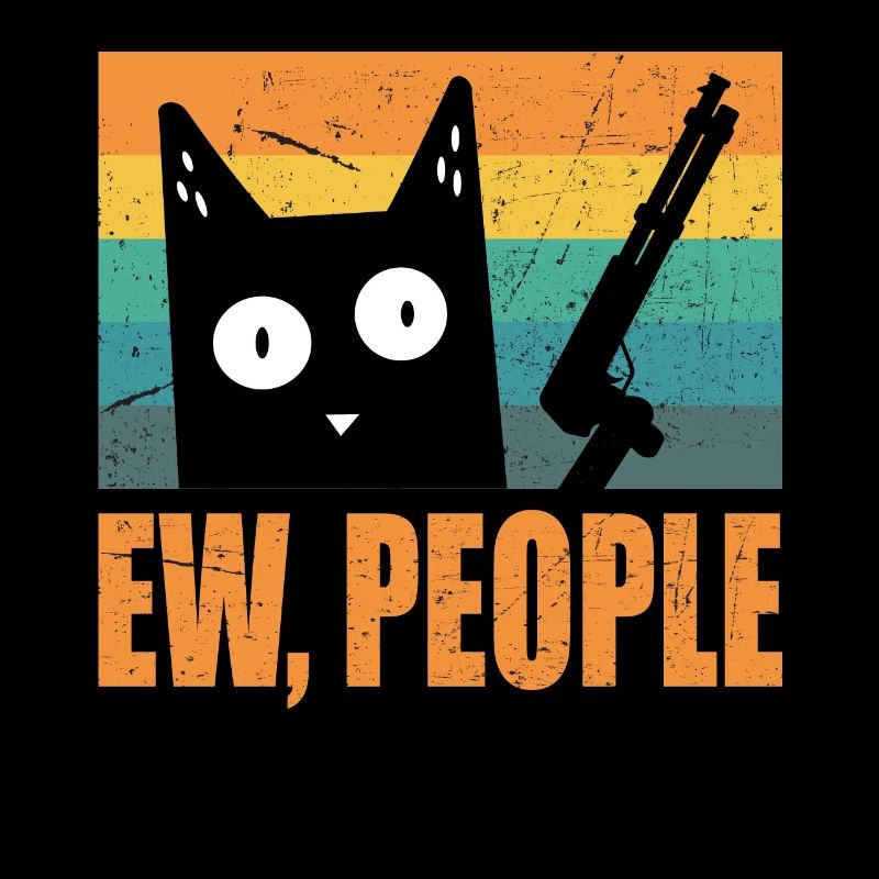 ew people funny cat