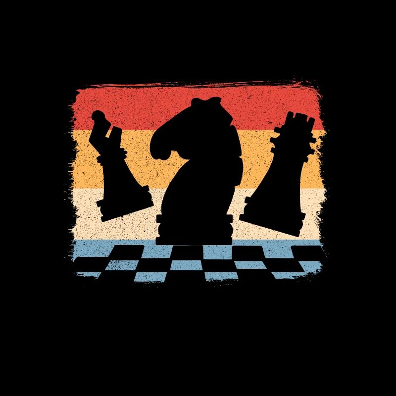Retro Chess Lover Checkmate Chessboard Teacher