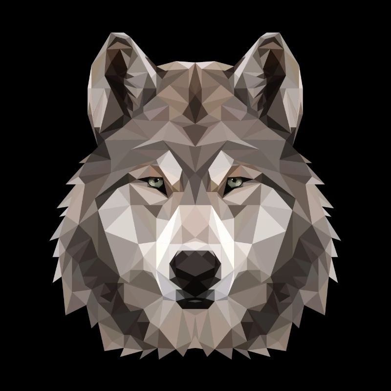Wolf, Cool Gift in Polygon Style