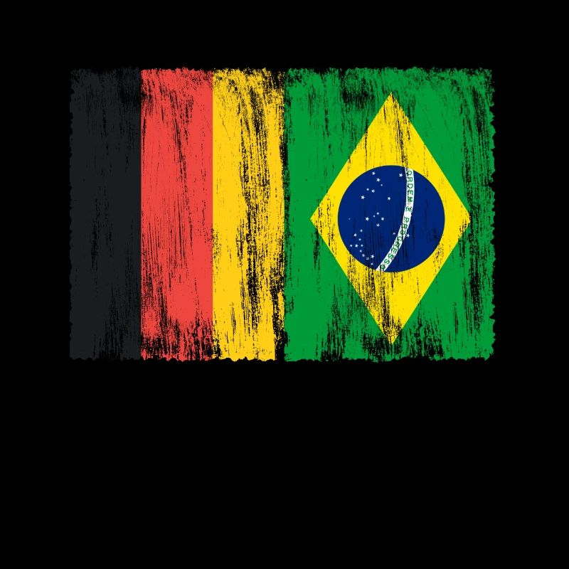 Germany and Brasil Flags