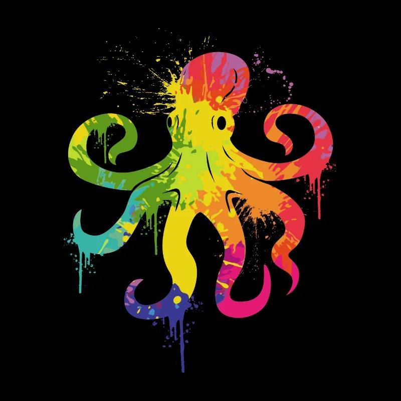 Regenbogen-Tag Buntes Krake Tier