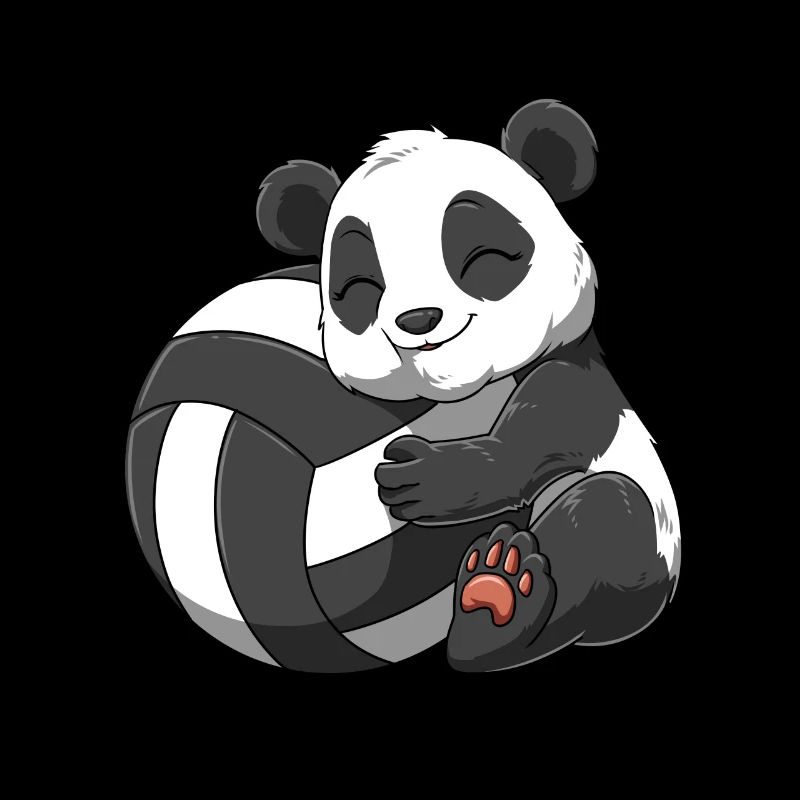 Funny Volleyball Panda