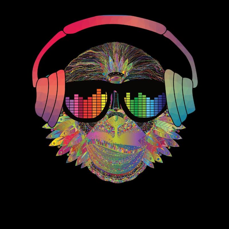 Techno Monkey Rave DJ Music Electro Festival