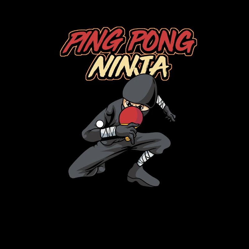 Ping Pong Ninja Table Tennis Player Design