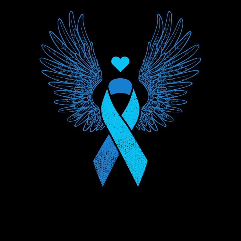 Sensibilisation ailé de cancer de la prostate de ruban bleu clair