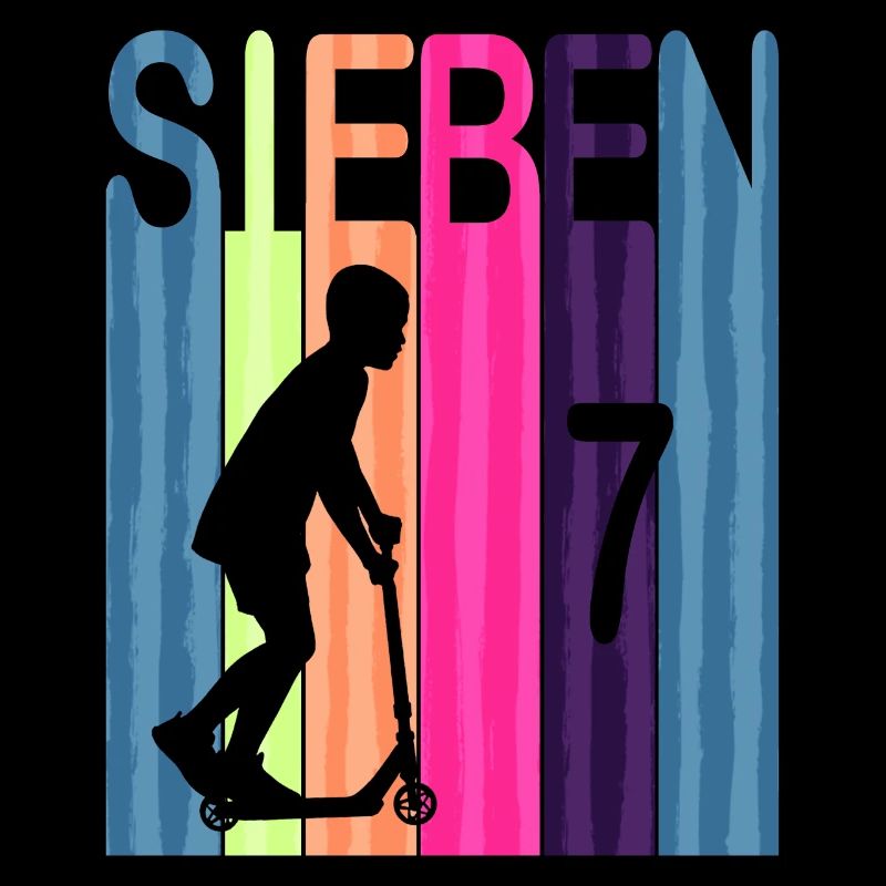 Kinder 7 Geburtstag Retro Roller Scooter Mädchen