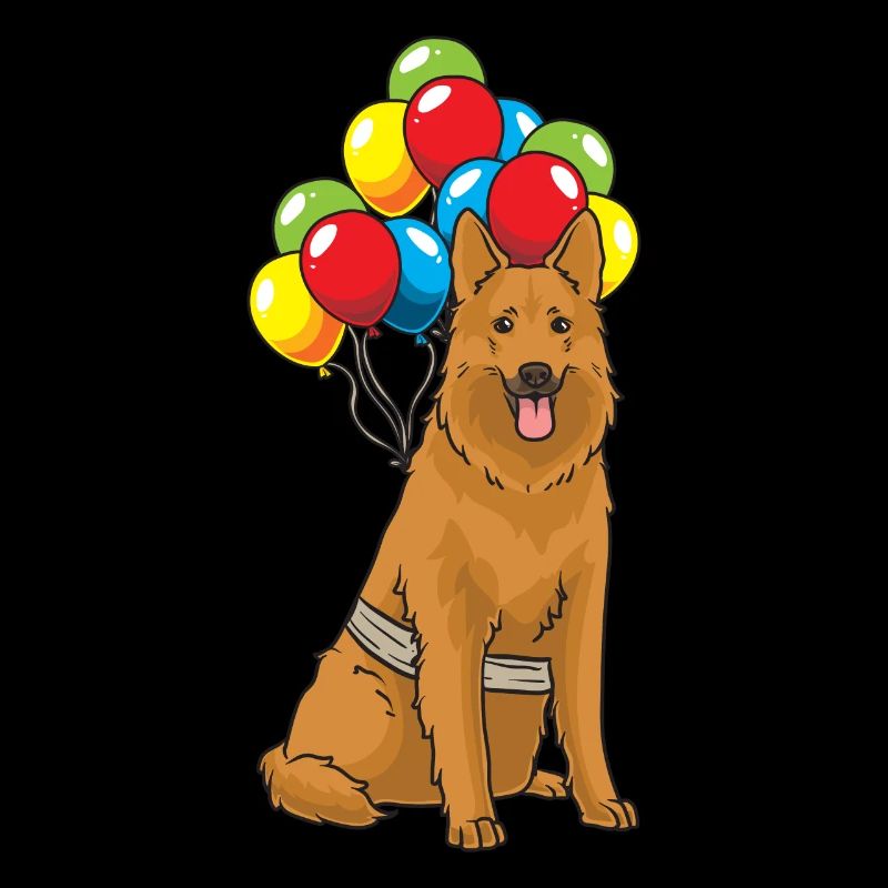 Harzer Fuchs chien avec ballons