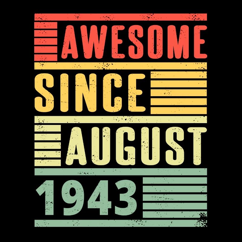 Awesome Since August 1943 Birthday Gift