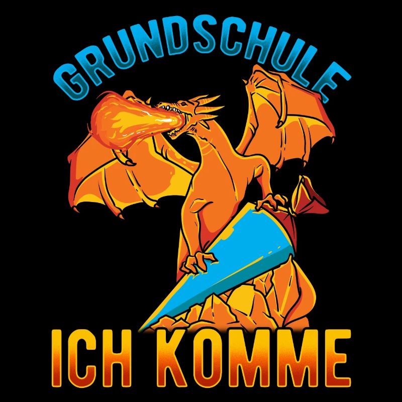 Schulkind Einschulung Drache
