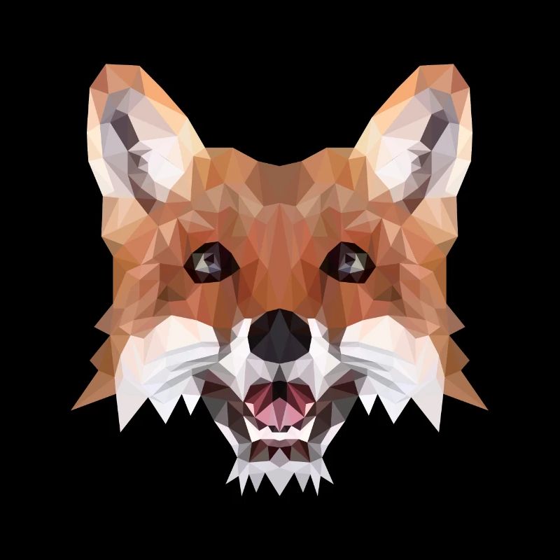 Fuchs Polygon Geometrisch Waldtier Geschenkidee
