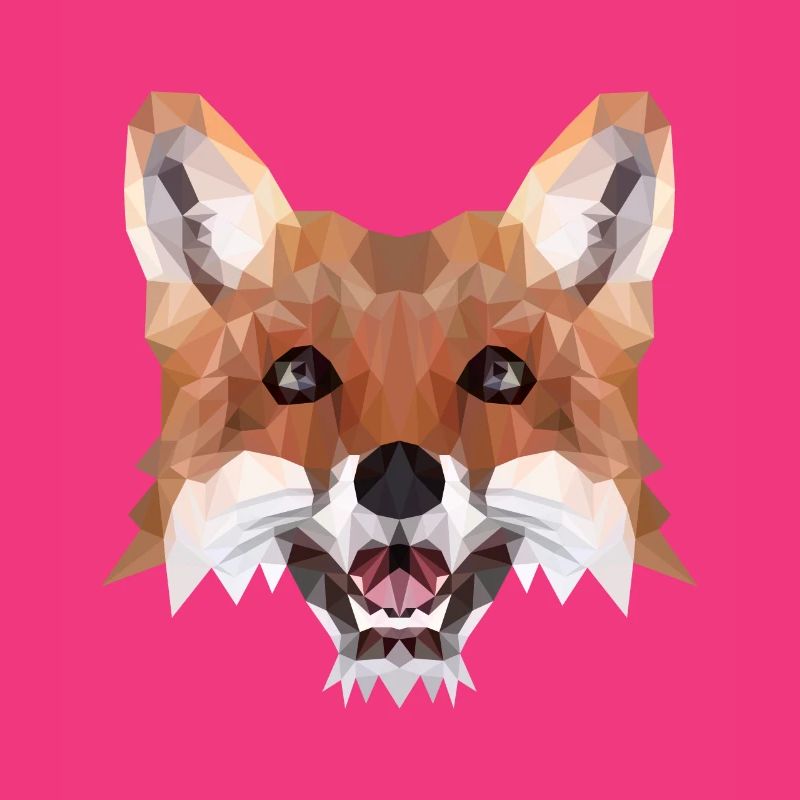 Fuchs Polygon Geometrisch Waldtier Geschenkidee