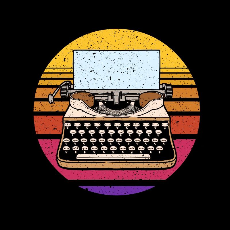 Vintage Machine à écrire Notes Auteur