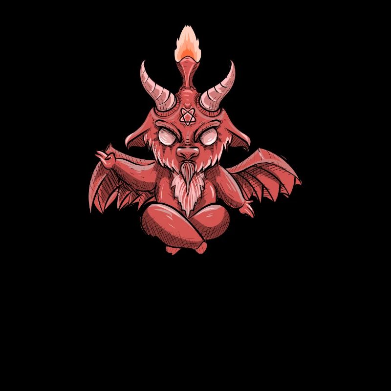 Baphomet Baby I Hail Satan Goth Goat Head Satanic