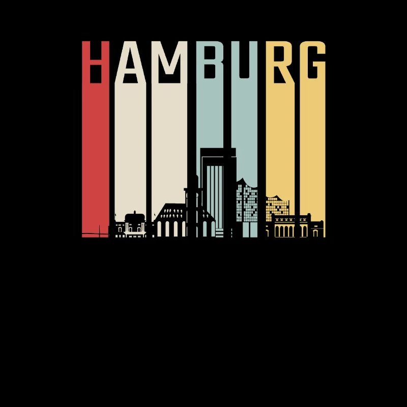 Hamburg Skyline Retro